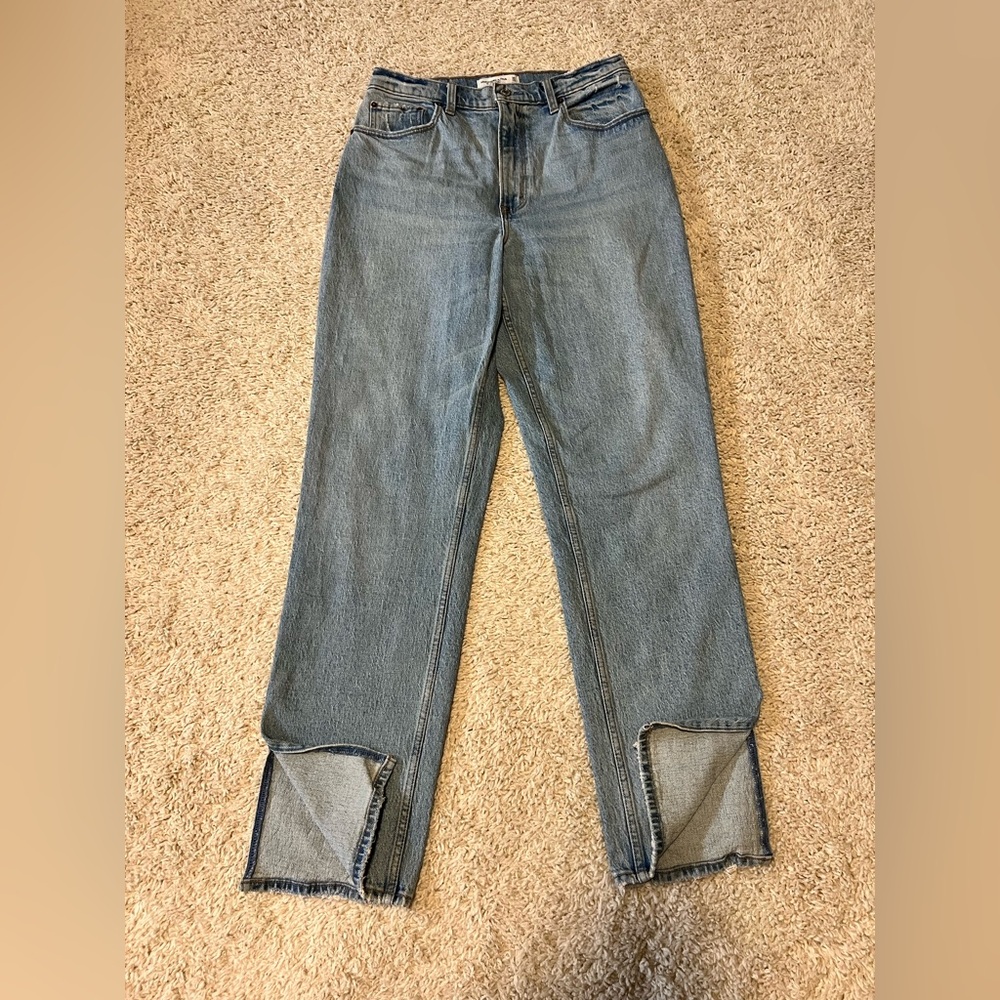 Abercrombie & Fitch Light Blue High Rise Jeans - Picture 2 of 7